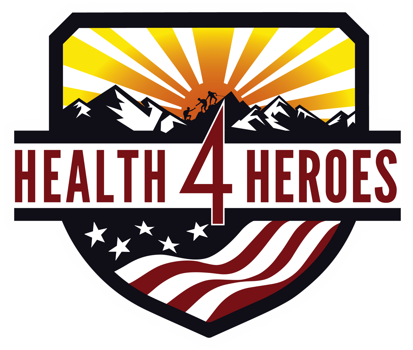 Health4Heroes Logo Color Glow