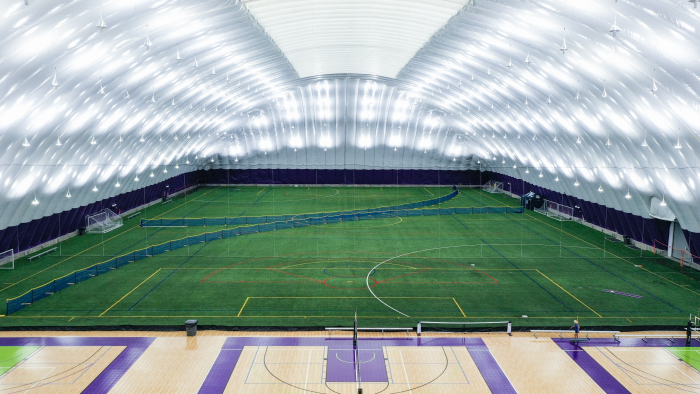 Softball Setup inside of the dome at Future Legends Complex