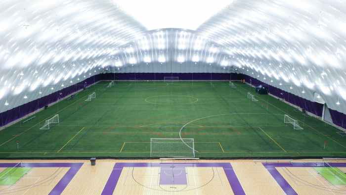 Soccer Setup inside of the Dome at Future Legends Complex