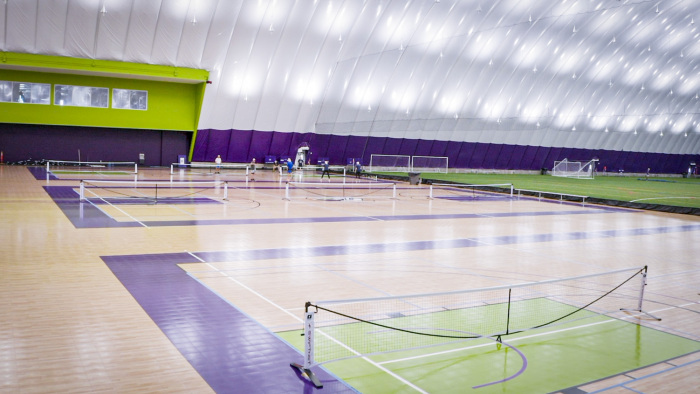 Indoor Pickleball Courts at Future Legends Complex inside of their dome